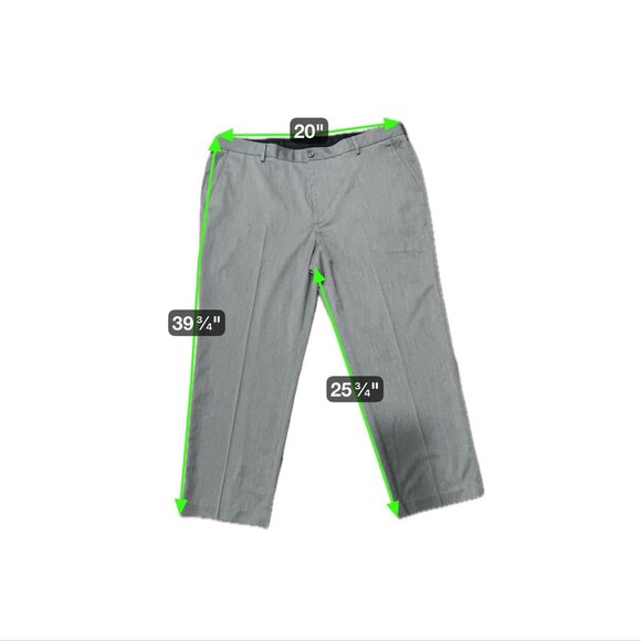 Van Heusen Mens Gray Straight Fit Dress Pants Size 44x30 Made In Vietnam Tailore - Picture 7 of 9